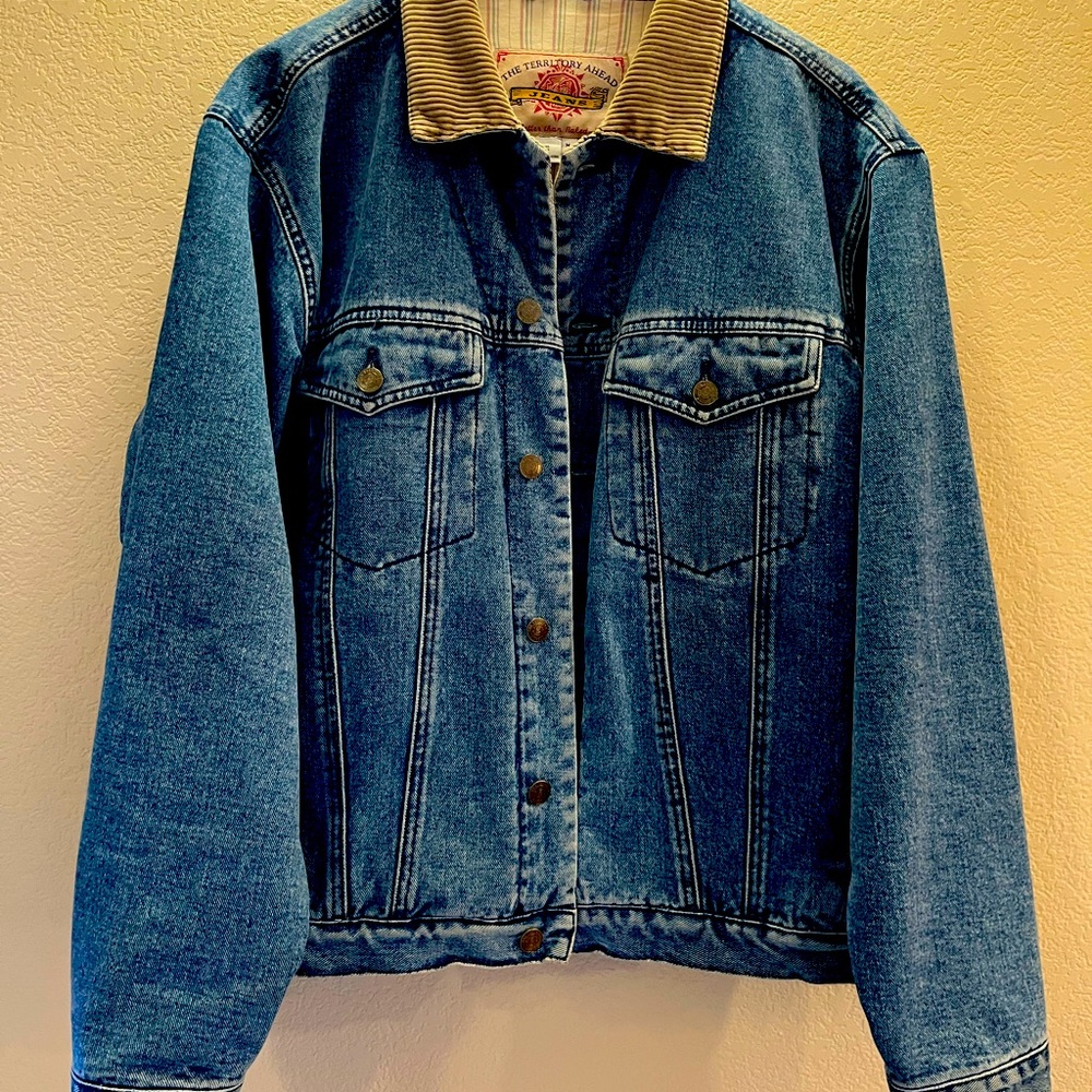 VTG the Territory Ahead Denim Jacket Men’s medium Blue Corduroy Trucker